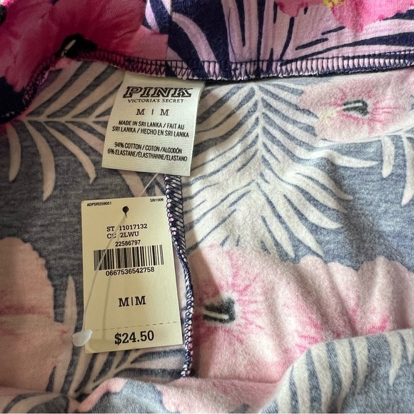 Women’s PINK Victoria's Secret Medium Blue Purple Floral Stretch Mini Skirt NWT - Picture 4 of 6